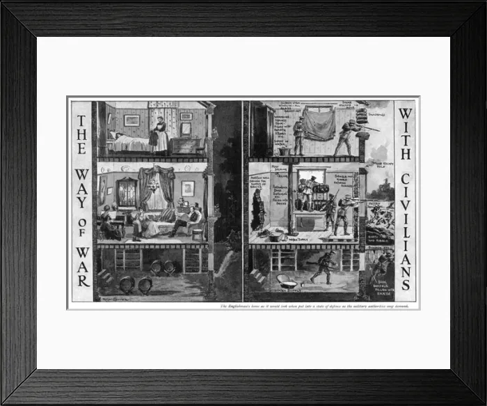 Framed Print : The Way of War with Civilians, WW1 Framed Print : The Way of War with Civilians, WW1