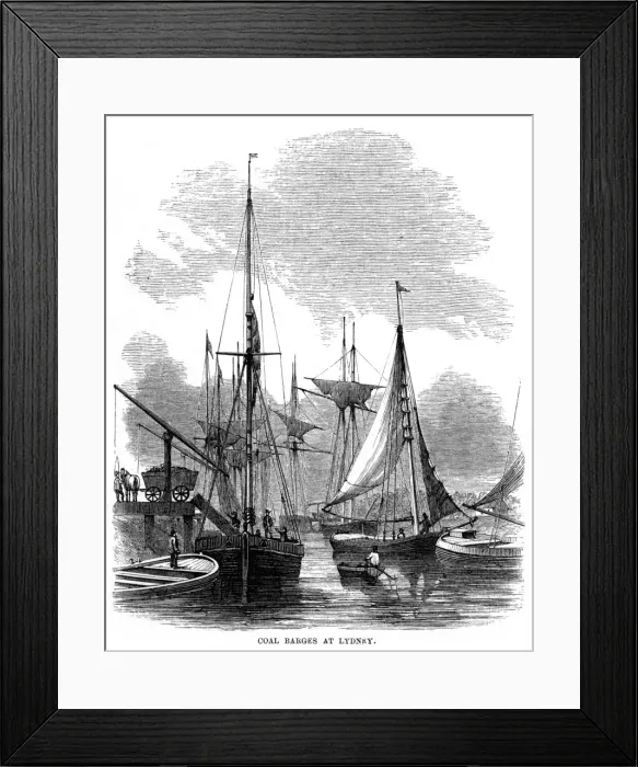 Framed Print : Coal barges at Lydney Framed Print : Coal barges at Lydney
