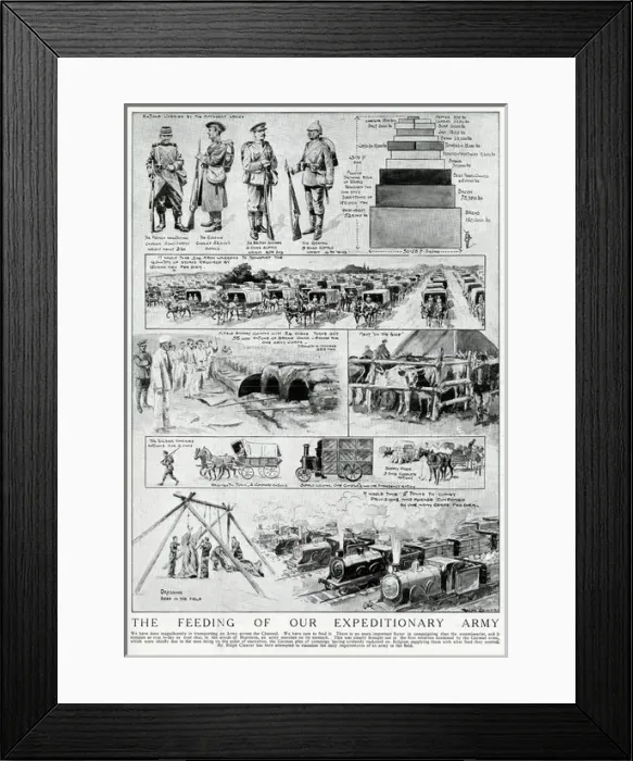 Framed Print : The Feeding of our Expeditionary Army, WW1 Framed Print : The Feeding of our Expeditionary Army, WW1