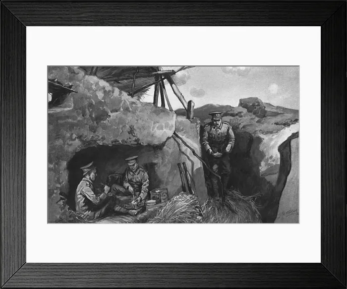 Framed Print : Early WW1 trenches in the Aisne district, October 1914 Framed Print : Early WW1 trenches in the Aisne district, October 1914