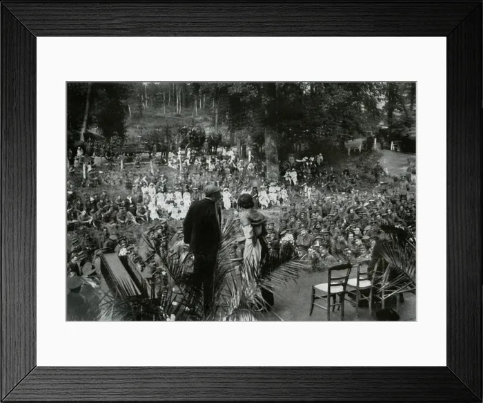 Framed Print : WW1 - Entertaining the Troops - Open Air Concert, France Framed Print : WW1 - Entertaining the Troops - Open Air Concert, France