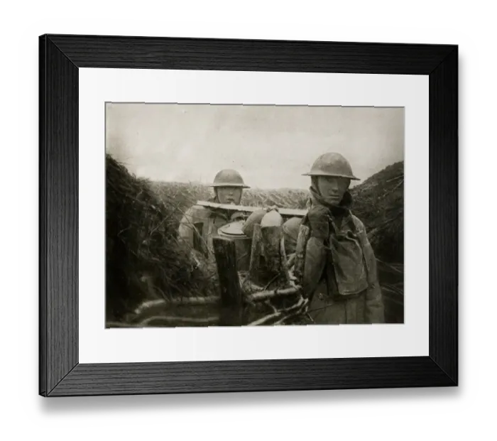 Framed Print : WW1 - American Troops at the front Framed Print : WW1 - American Troops at the front
