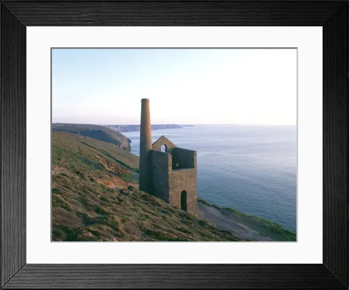 Framed Print : Sunset at Wheal Coates tin mine, St Agnes, Cornwall