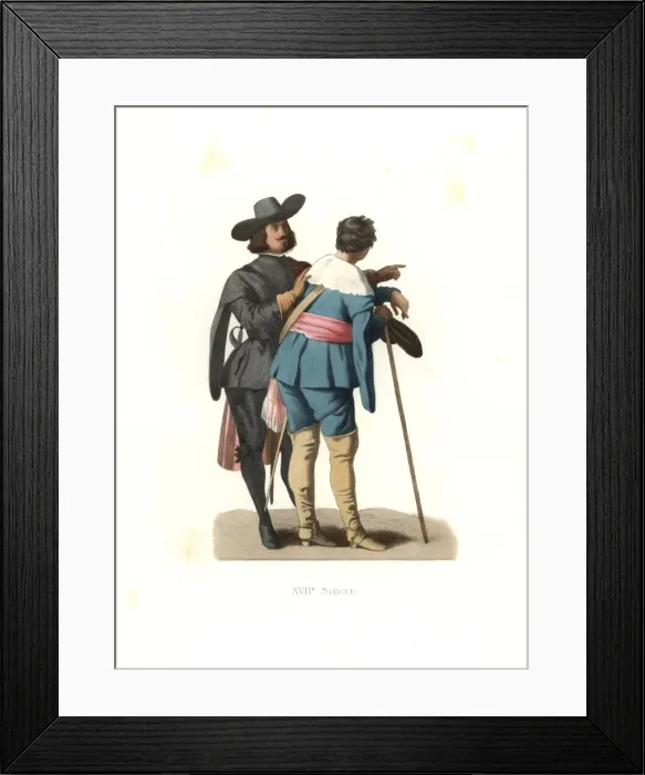 Framed Print : Portrait of two Spanish artists, 17th century Framed Print : Portrait of two Spanish artists, 17th century
