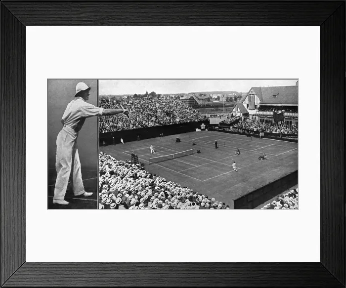 Framed Print : A. F Wilding plays Davis Cup tennis, 1914 Framed Print : A. F Wilding plays Davis Cup tennis, 1914