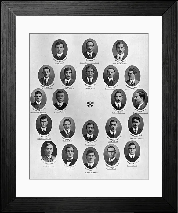 Framed Print : Prominent Cambridge sportsmen during WW1 Framed Print : Prominent Cambridge sportsmen during WW1