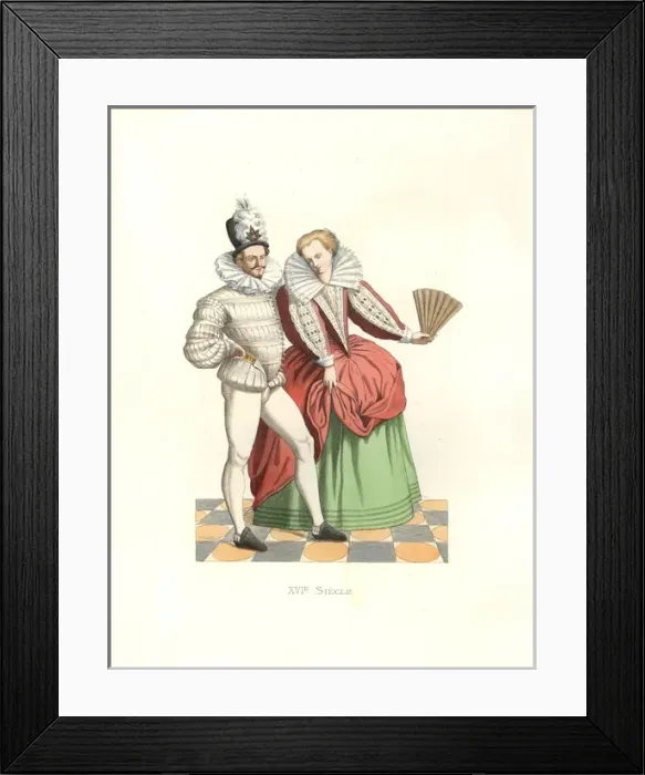 Framed Print : French nobles at the court of Henry III (1574-1589) Framed Print : French nobles at the court of Henry III (1574-1589)