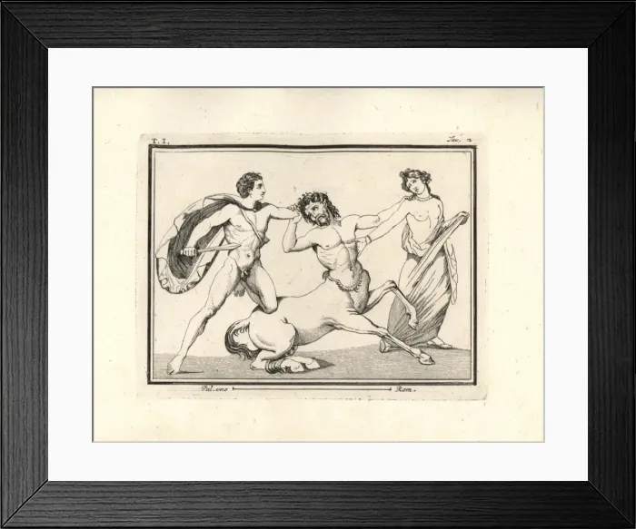 Framed Print : A hero (Theseus) about to stab the centaur Euritus Framed Print : A hero (Theseus) about to stab the centaur Euritus