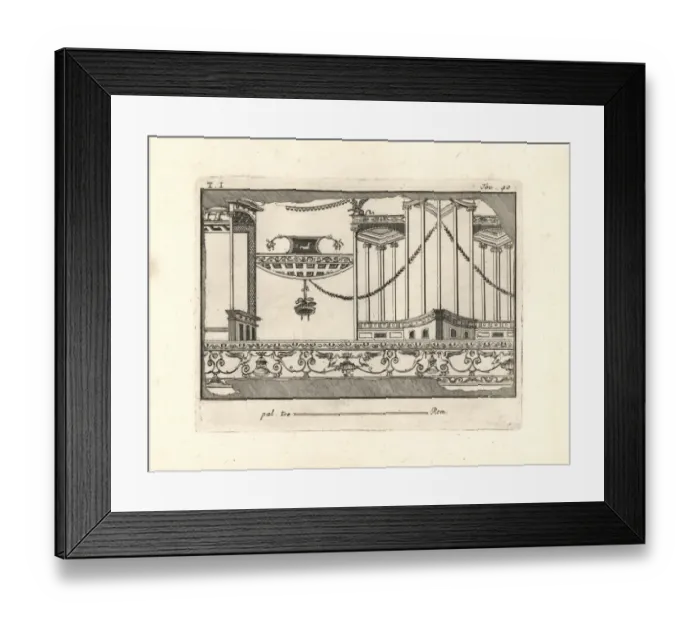 Framed Print : Architectural design with frieze decorated Framed Print : Architectural design with frieze decorated