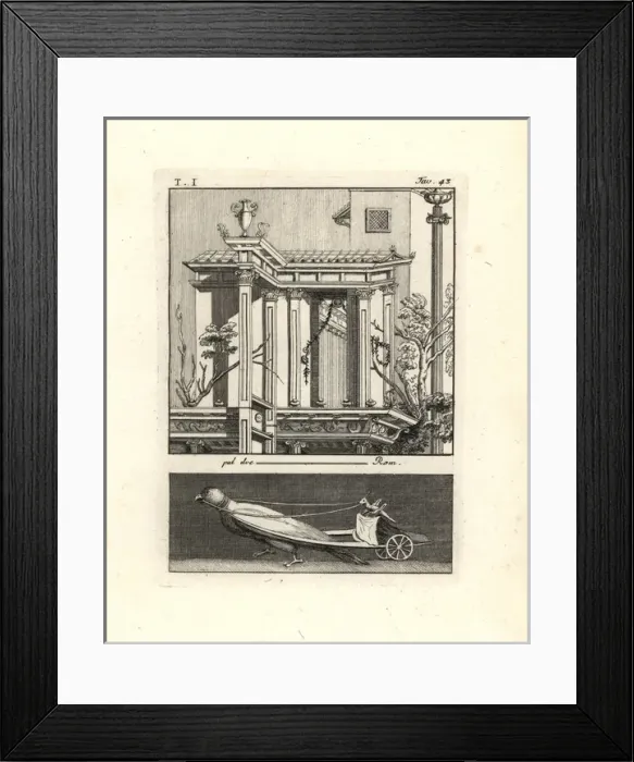 Framed Print : Architectural painting of an Ionic portico Framed Print : Architectural painting of an Ionic portico