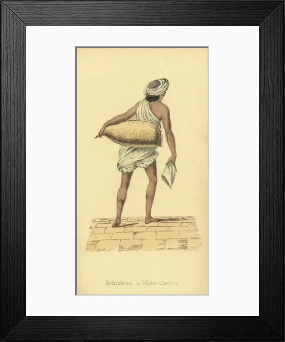 Framed Print : Bihishtee or Indian water carrier Framed Print : Bihishtee or Indian water carrier