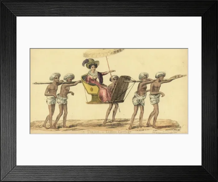 Framed Print : European woman in a tonjon Framed Print : European woman in a tonjon