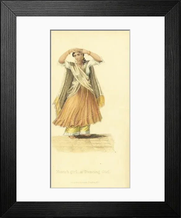 Framed Print : Nautch girl or dancing girl, India Framed Print : Nautch girl or dancing girl, India