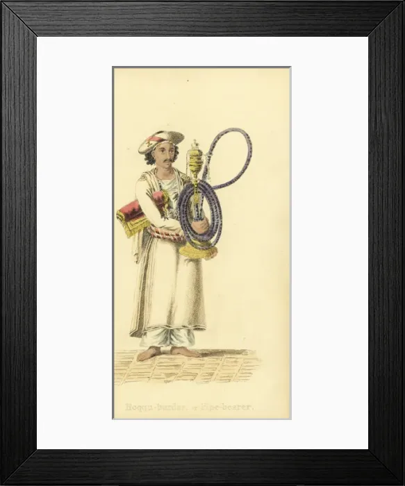 Framed Print : Hoqqu-burdar or pipe bearer Framed Print : Hoqqu-burdar or pipe bearer