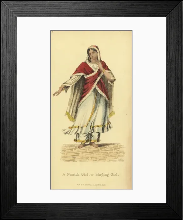 Framed Print : Nautch girl or singing girl, India Framed Print : Nautch girl or singing girl, India