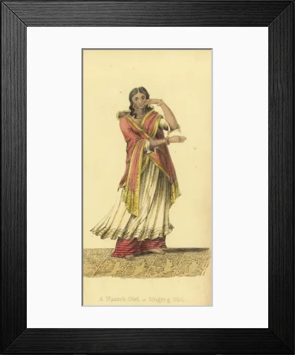 Framed Print : Nautch girl or singing girl, India Framed Print : Nautch girl or singing girl, India