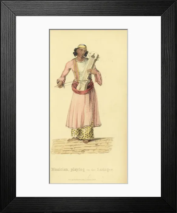 Framed Print : Musician playing the saringee (Indian violin) Framed Print : Musician playing the saringee (Indian violin)