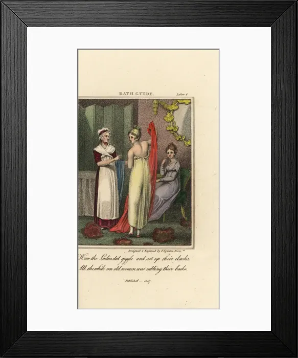 Framed Print : Young fashionable woman dressing in muslin Framed Print : Young fashionable woman dressing in muslin