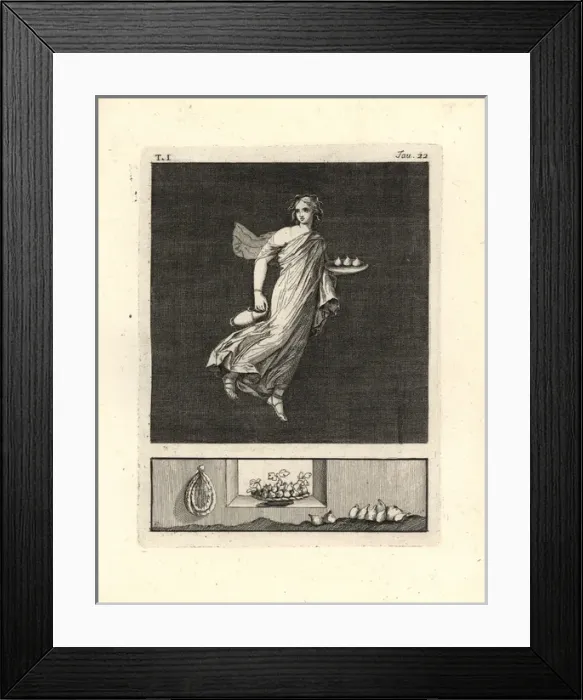 Framed Print : A Naiad, a follower of Bacchus, carrying a Framed Print : A Naiad, a follower of Bacchus, carrying a