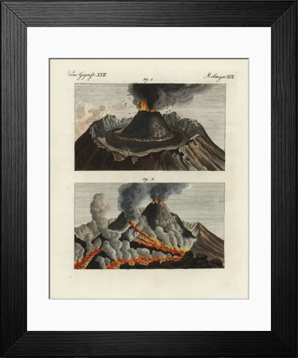 Framed Print : Views of the crater of Mt Vesuvius Framed Print : Views of the crater of Mt Vesuvius