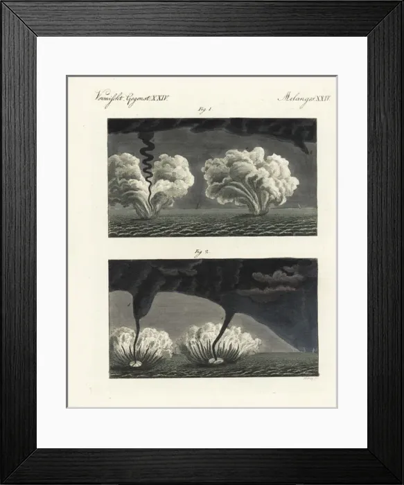 Framed Print : Water tornados observed in the Mediterranean Framed Print : Water tornados observed in the Mediterranean