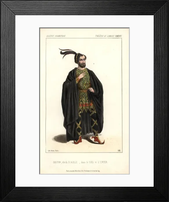 Framed Print : Gaston as the Diable (Devil) in Le Ciel et Framed Print : Gaston as the Diable (Devil) in Le Ciel et