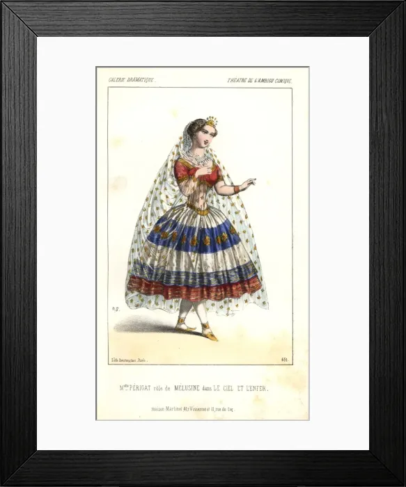 Framed Print : Mlle Louise Perigat (Periga) as Melusine in Framed Print : Mlle Louise Perigat (Periga) as Melusine in