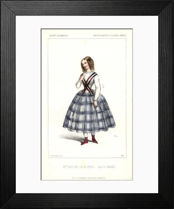 Framed Print : Opera singer Mlle Miolan as Dora in Le Nabab Framed Print : Opera singer Mlle Miolan as Dora in Le Nabab