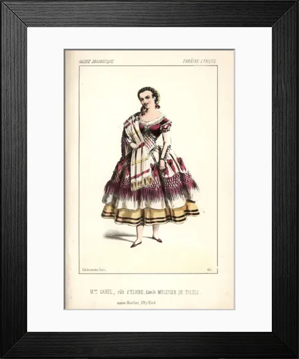 Framed Print : Mlle Marie Cabel as Elvire in Adolphe Adam s Framed Print : Mlle Marie Cabel as Elvire in Adolphe Adam s