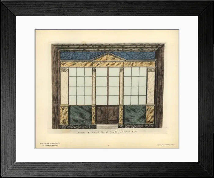 Framed Print : Shopfront of a lottery office, Paris, circa 1800 Framed Print : Shopfront of a lottery office, Paris, circa 1800
