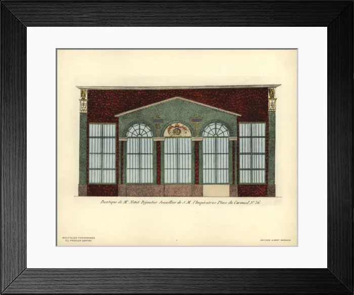 Framed Print : Shopfront to Nitots jewelry shop, Paris, circa 1880 Framed Print : Shopfront to Nitots jewelry shop, Paris, circa 1880