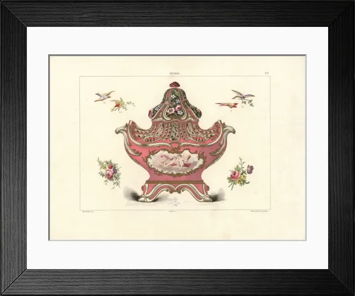 Framed Print : Vase in the pot-pourri style 1757 Framed Print : Vase in the pot-pourri style 1757