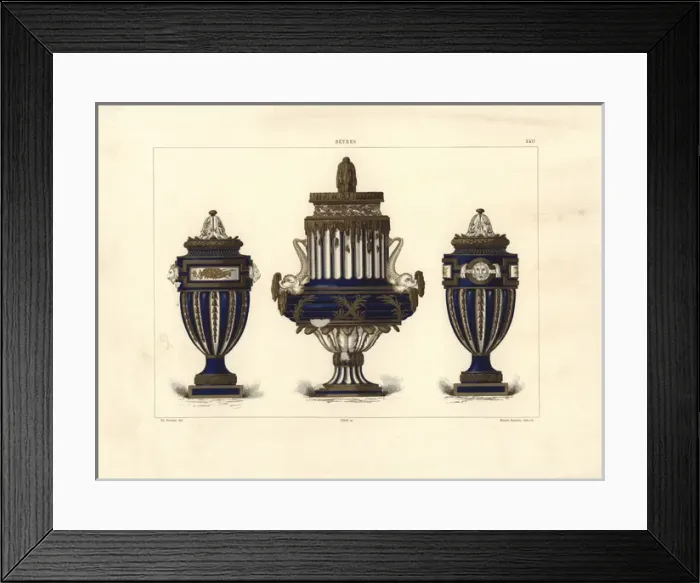 Framed Print : Three Sevres vases Framed Print : Three Sevres vases