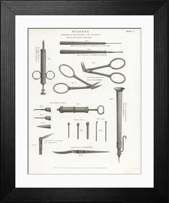 Framed Print : Surgical equipment for the extraction of a cataract Framed Print : Surgical equipment for the extraction of a cataract