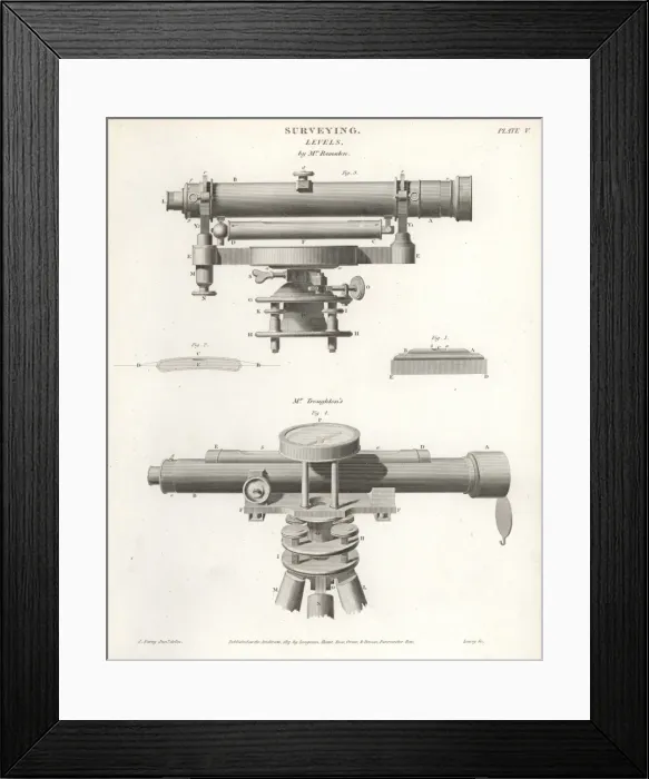 Framed Print : Surveying levels or theodolites by Ramsden and Troughton Framed Print : Surveying levels or theodolites by Ramsden and Troughton