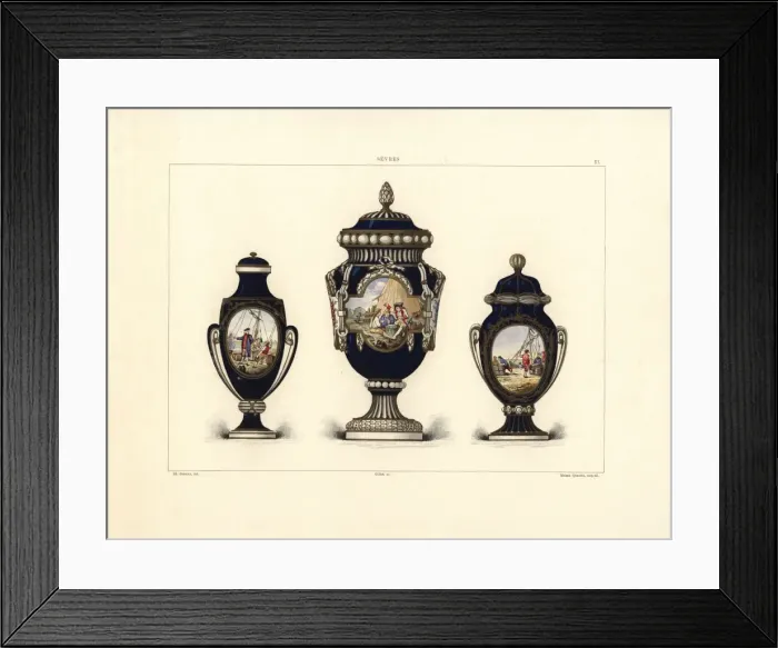 Framed Print : Three Sevres vases Framed Print : Three Sevres vases