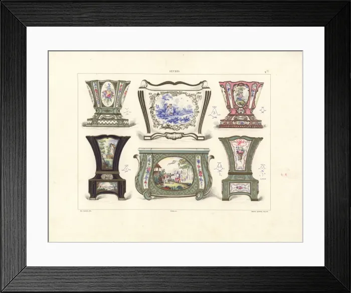 Framed Print : Flower pots or jardinieres Framed Print : Flower pots or jardinieres