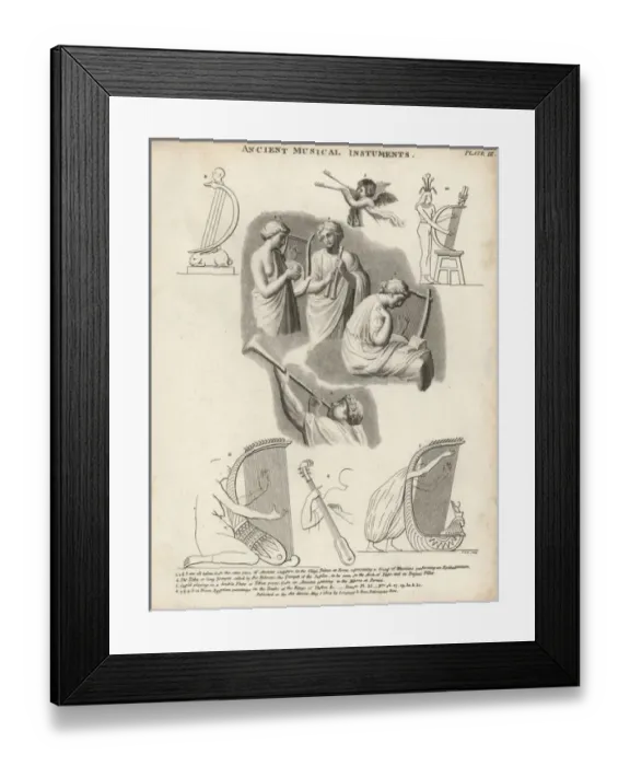Framed Print : Ancient musical instruments Framed Print : Ancient musical instruments