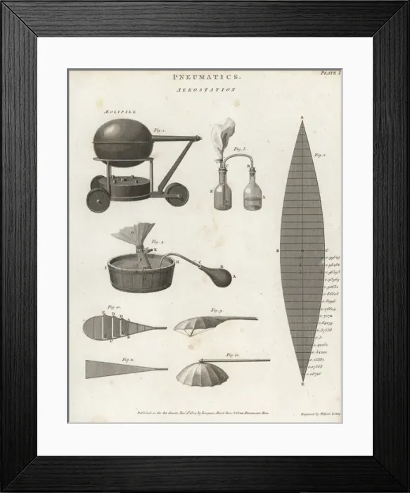 Framed Print : Pneumatics of aerostation with aeolipile Framed Print : Pneumatics of aerostation with aeolipile