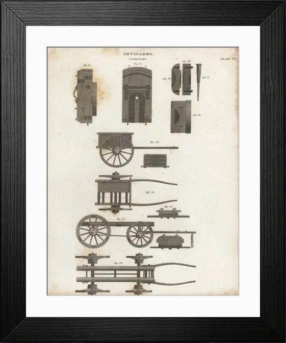 Framed Print : Cannon carriages Framed Print : Cannon carriages