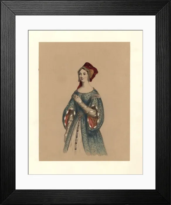 Framed Print : Dress of the reign of King Edward VI, 1547-1553 Framed Print : Dress of the reign of King Edward VI, 1547-1553