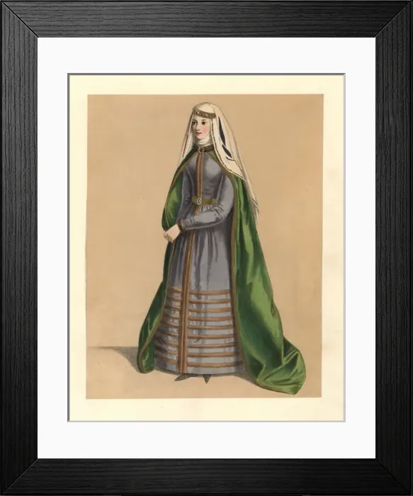 Framed Print : Dress of the reign of King John, 1199-1216 Framed Print : Dress of the reign of King John, 1199-1216