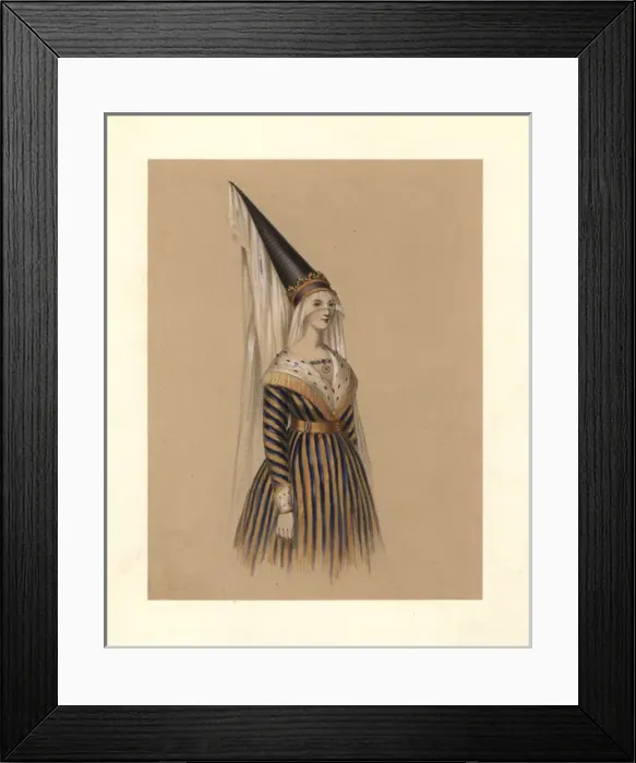Framed Print : Dress of the reign of King Edward IV, 1461-1470 Framed Print : Dress of the reign of King Edward IV, 1461-1470