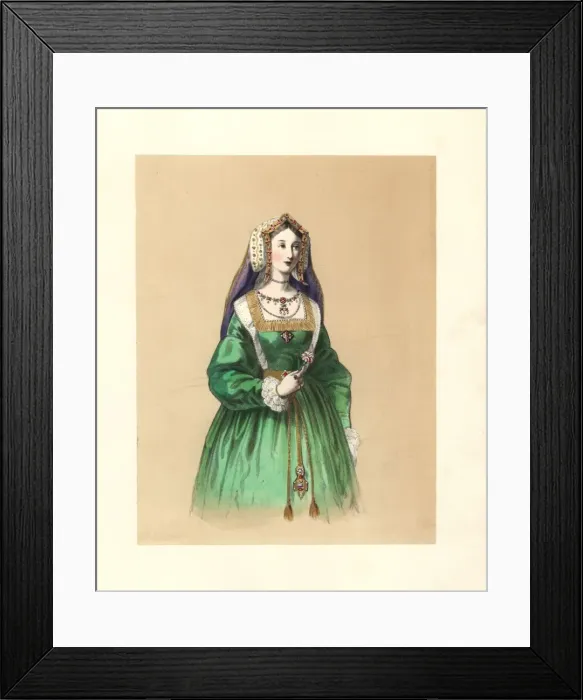 Framed Print : Dress of the early part of the reign of King Framed Print : Dress of the early part of the reign of King