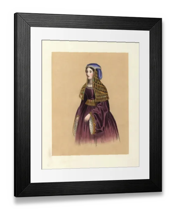 Framed Print : Dress of the reign of King Henry VII, 1485-1509 Framed Print : Dress of the reign of King Henry VII, 1485-1509