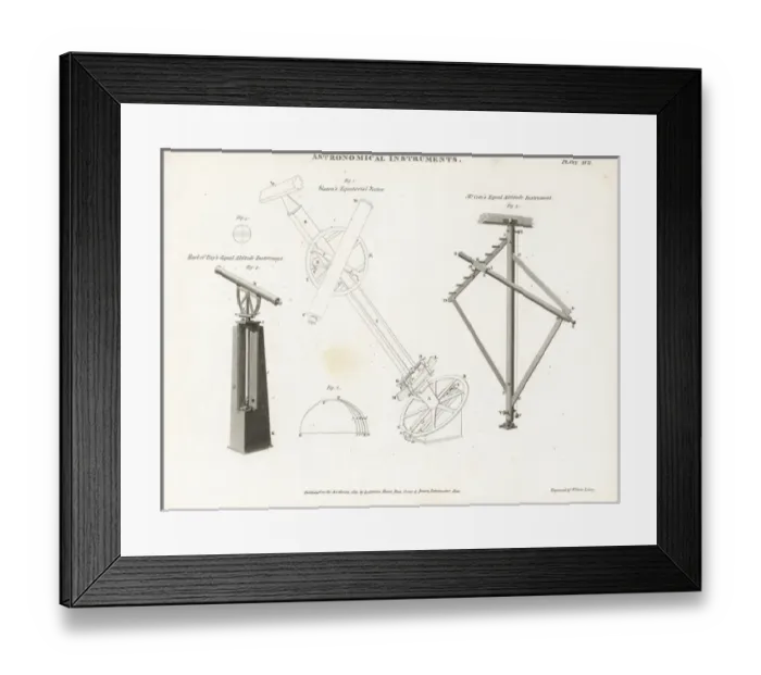 Framed Print : Equal altitude instruments and an equatorial sector Framed Print : Equal altitude instruments and an equatorial sector