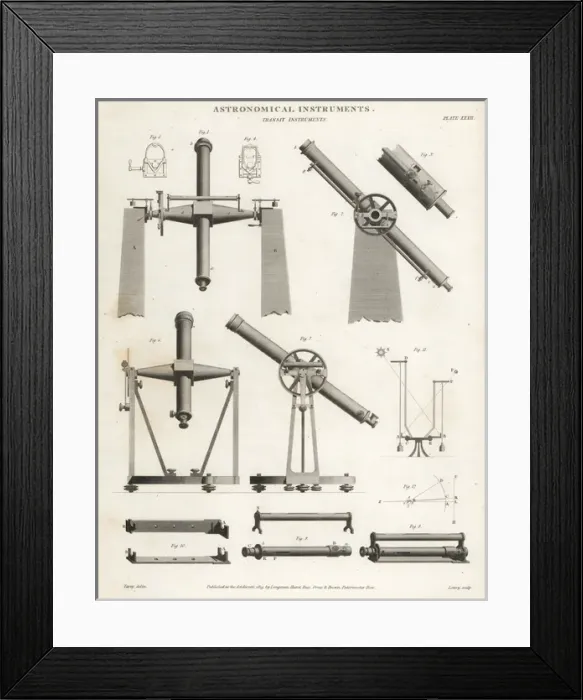 Framed Print : Transit instruments for moving astronomical instruments Framed Print : Transit instruments for moving astronomical instruments