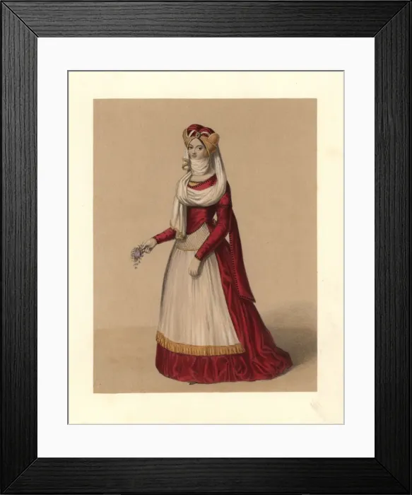 Framed Print : Dress of the reign of Edward II, 1307-1327 Framed Print : Dress of the reign of Edward II, 1307-1327