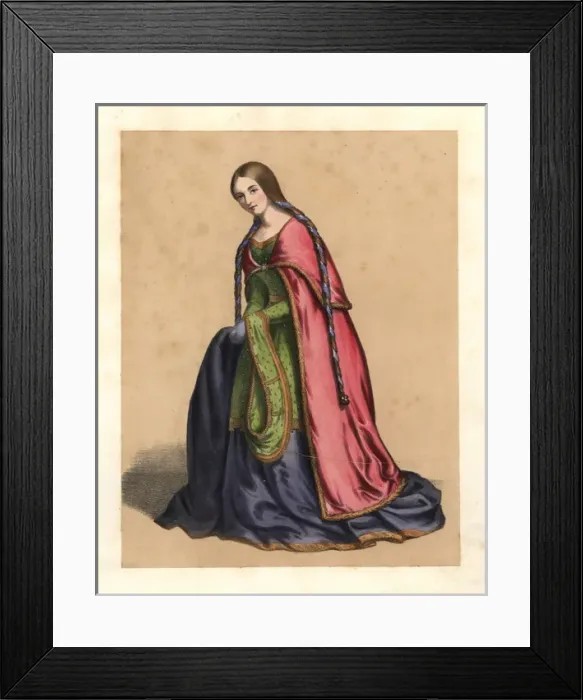Framed Print : Dress of the reign of King William II, Rufus, 1087-1100 Framed Print : Dress of the reign of King William II, Rufus, 1087-1100