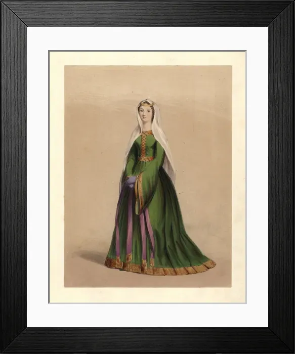 Framed Print : Dress of the reign of King Henry II, Curtmantle, 1154-1189 Framed Print : Dress of the reign of King Henry II, Curtmantle, 1154-1189